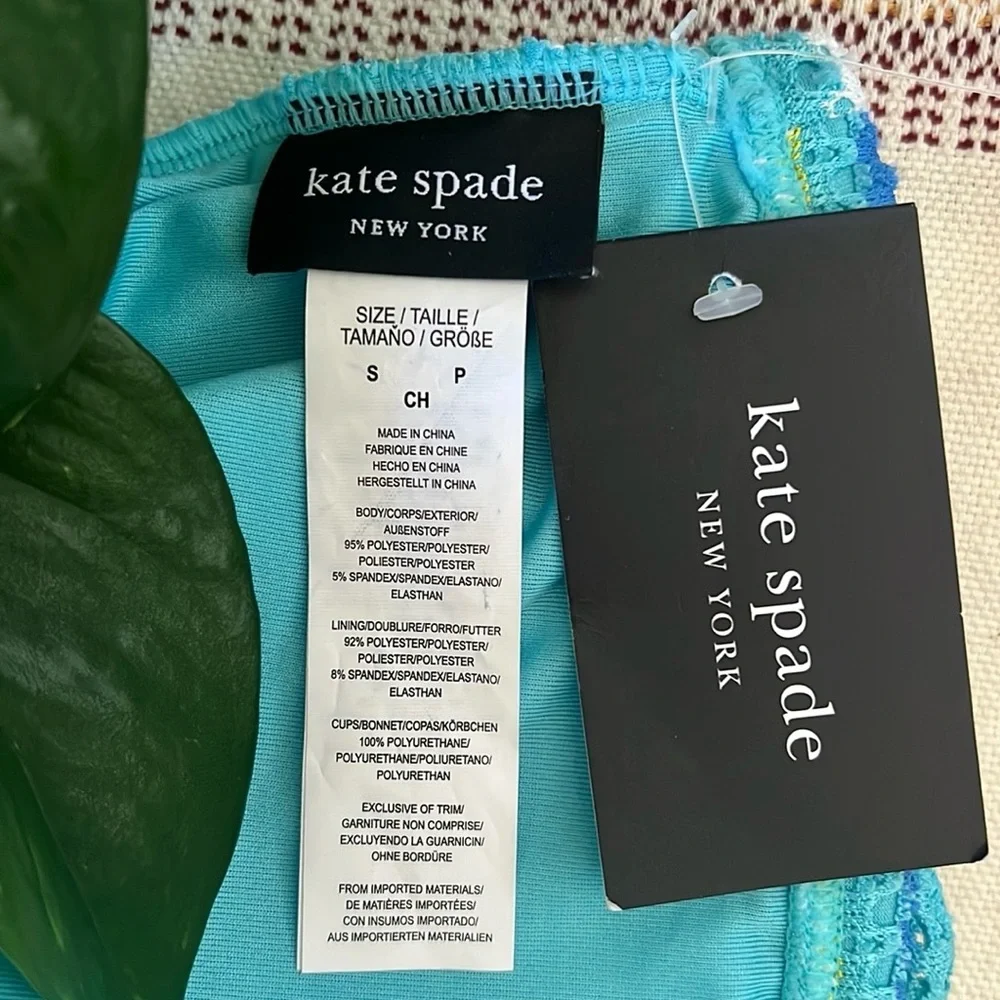 NEW Kate Spade Women’s Stripe Riviera Strapless/Halter One Piece Swimsuit Size S